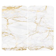 WENKO Stakleni poklopci za štednjak Marble, 52x30 cm