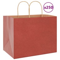 Papirnate vrećice 250 kom s ručkama 32x22x24 cm, crvene