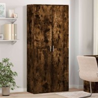 Visoka komoda dimljeni hrast 80x35x180 cm konstruiranog drva , dimljeni hrast