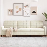 Trosjed od tkanine Krem 210 cm baršunasti