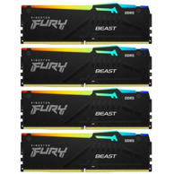 KINGSTON RAM memorija FURY Beast RGB, 64 GB (4 x 16 GB), DDR5, CL40, DIMM, RGB