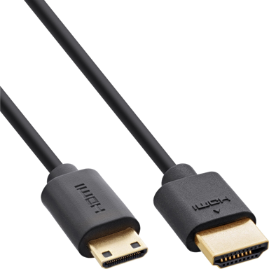 INLINE HDMI na Mini HDMI kabel 17933C, 0,3 m, crni