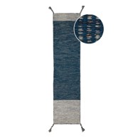 FLAIR RUGS Plava vunena staza Anu, 60 x 200 cm