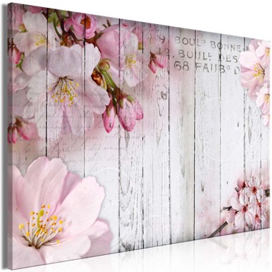 Slika Flowers on Boards Wide 120x80