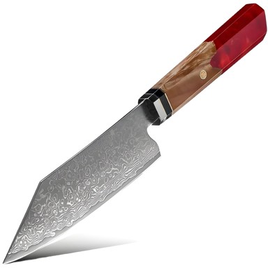 Damaskovski kuhinjski nož Ku-20016 Small Cleaver 26,1 cm Kp20016, crveni