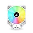 SHARKOON Hladnjak procesora A50 RGB White, 120 mm, PWM, 230 W, RGB, bijeli