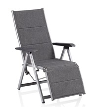 KETTLER Vrtna stolica Basic Plus, tapecirana, s mogućnošću naginjanja, aluminijska, sivo-antracit