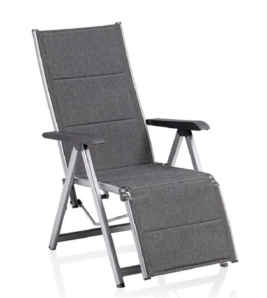 KETTLER Vrtna stolica Basic Plus, tapecirana, s mogućnošću naginjanja, aluminijska, sivo-antracit