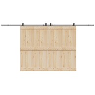 Pribor za klizna vrata 213 cm čelični crni