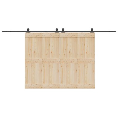 Pribor za klizna vrata 213 cm čelični crni