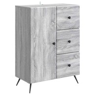 Krevet, 66 x 34,5 x 90 cm, konstruirano drvo, siva sonoma