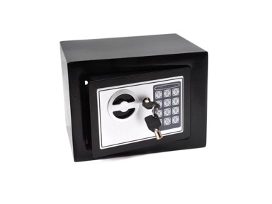 GEKO Sigurnosni digitalni elektronički sef, 170x230x170 mm, crni
