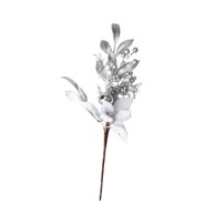 Božićni ukras grana 49 cm, srebrna  