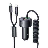 MCDODO Punjač za mobitel za auto CC-0370, USB-C, Lightning, 120 W, uvlačivi kabeli