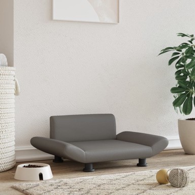 Krevet za pse sivo 70x45x28 cm od umjetne kože