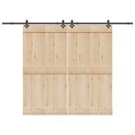 Pribor za klizna vrata 152,5 cm čelični crni