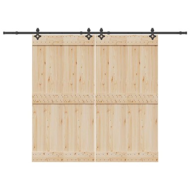 Pribor za klizna vrata 152,5 cm čelični crni