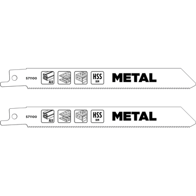 KWB List za ubodnu pilu, set za metal 2/1, 130 mm