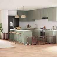 Vrata za pse s vratašcima, 12 panela, sklopiva, 50 x 60 x 2 cm