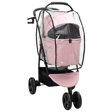 Sklopiva kolica za kućne ljubimce, 78×54×101 cm, ružičasta