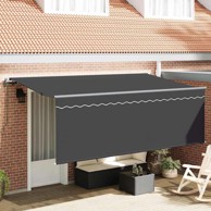 Tenda 350x200 cm, poliester i aluminij, antracit