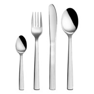 ORION Set pribora za jelo 24 kom Plain, od nehrđajućeg čelika, srebrna boja