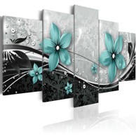 Slika Turquoise flower of night 100x50