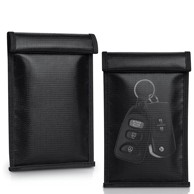 TECHSUIT RFID torba Protiv krađe za ključeve novac i kartice vatrootporna vodootporna- EMF Blocker- 14x9cm, crna