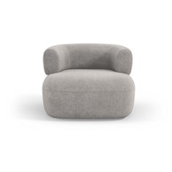 MICADONI HOME Svijetlo siva fotelja od bouclé tkanine Jenny, 90x88x73 cm