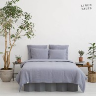 LINEN TALES Svijetlo siva posteljina od konopljinog vlakna 200x200 cm za bračni krevet