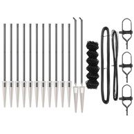 Ograda od konopca s 13 šiljaka 0.6x25 m pocinčani čelik,siva