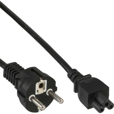 INLINE Kabel za napajanje 16656T, utikač tip F, 0,3 m, crna