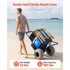 VEVOR Sklopiva kolica za plažu Beach Dolly, 460 x 375 mm, kotači 320 mm, crna