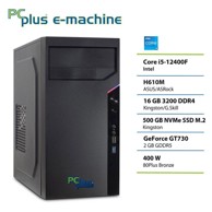 PCPLUS Stolno računalo E-Machine / Intel Core i5-12400F, 16 GB RAM, 500 GB SSD, FreeDOS