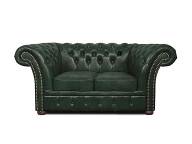 CHESTERFIELD Dvosjed Winfield Basic Leather, 2-sjedišta, Cloudy Green