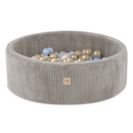 PLUSH NEST Bazen s 200 loptica, 90x30 cm, bež
