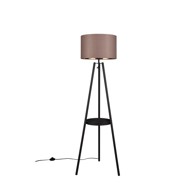 TRIO Crna stojeća svjetiljka s policom (visina 152 cm) Colette 