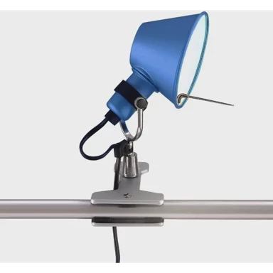 Svjetiljka Tolomeo Micro Pinza, s kvačicom, plava