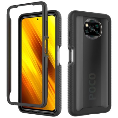 TECHSUIT Maskica Defense360 Pro + Screen Protector Xiaomi Poco X3 / Poco X3 NFC / Poco X3 Pro, crna