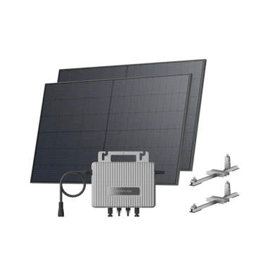 ECOFLOW Solarni sustav Stream za vrt/dvorište, ravna podloga, mikroinverter + 2×520W solarni paneli