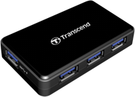 TRANSCEND USB hub TS-HUB3K, USB-A, 4x USB-A, crni