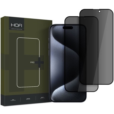 HOFI Zaštitno staklo od ruba do ruba za iPhone 16 Pro, privacy, 2kom
