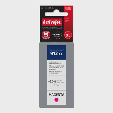 ACTIVEJET Tinta AH-912MRX, zamjena za HP 912XL 3YL82AE, premium, 990 stranica, 12 ml, magenta