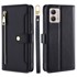 Preklopna futrola za Motorola Moto G53 5G/ G23 4G/ G13 4G, novčanik s patentnim zatvaračem, crna