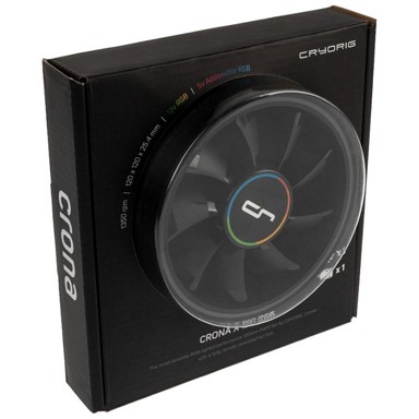 CRYORIG Računalni ventilator Crona S, PWM, ARGB - 120mm, crni CR-XRS1