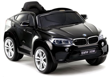 Auto na akumulator BMW X6, crni, lakirani