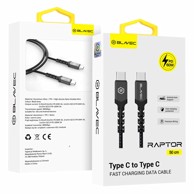BLAVEC Kabel tip C do tip C, 60 W, 3 A, 50 cm, crni