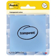 3M Samoljepljivi blok, Post-it, 73 x 73 mm, 36 listova, prozirno plavi
