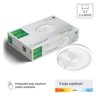 GREEN TECH LED stropna svjetiljka SFERA-2 24 W, bijela