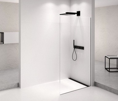 POLYSAN Tuš pregrada ARCHITEX, 762 mm, prozirno staklo, 8 mm staklo, antidrop, crna mat